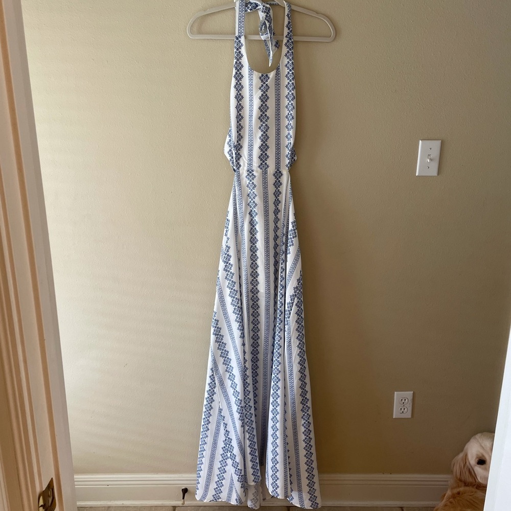 Charme u Blue and White Summer Dress